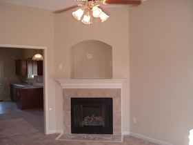 Family Room with TV Niche/Gas Logs